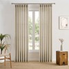 RAIN CITY Beige Sheer Curtains 144 Inches Long with Pinch