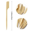 BLUE TOP 200Pcs Bamboo Paddle Picks, 3.5 Inch Sturdy Flat