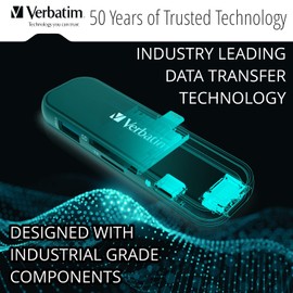 Verbatim 6-in-1 USB C Hub - Type C Hub w/ 100W PD, USB 3.0, SD Card Readers, 4K HDMI, 3.5mm Audio USB Hub for Laptop, Portable & Compact USB-C Hub