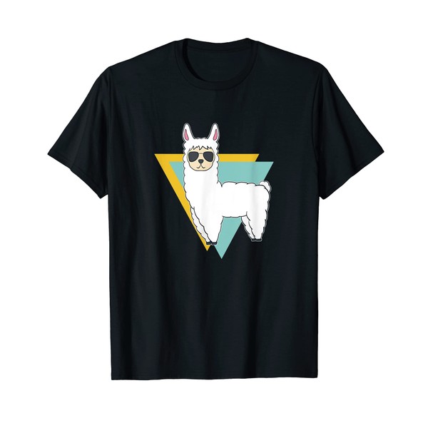 LAMA Alpaca animal retro vintage geometric triangle pattern T-Shirt