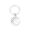 Basketball Keychain for Men Cutout Metal Basketball Design Sports Keyring