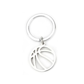 Basketball Keychain for Men Cutout Metal Basketball Design Sports Keyring Gift for Boys