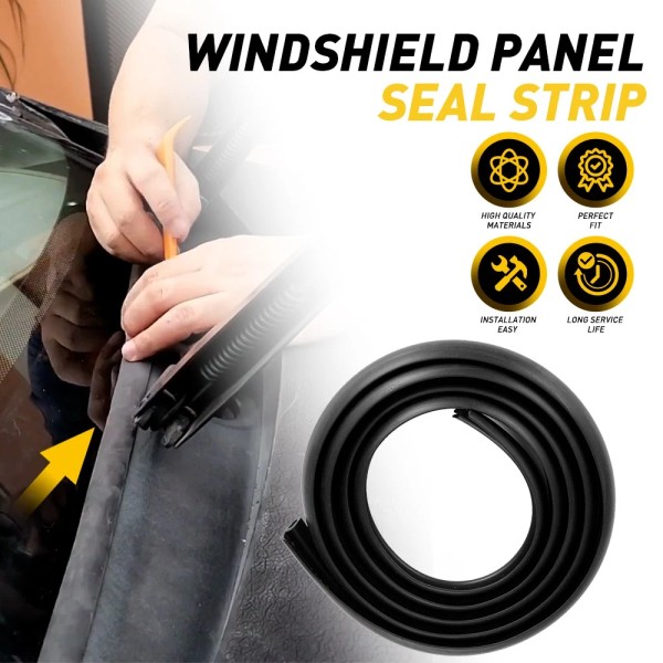 PeakParts 5.9ft For Toyota Rubber Car Front Windshield Panel Seal