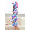 Doctor Unicorn Girls Fleece Hooded Robe Toddler Warm Fuzzy Bathrobe