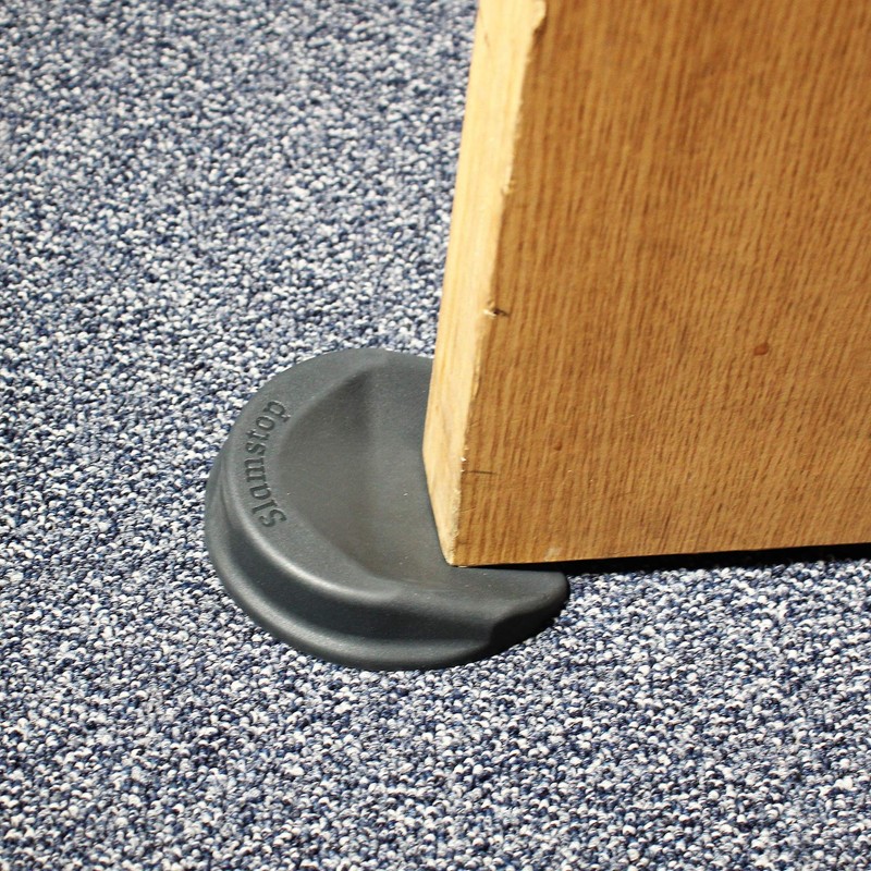 SlamStop Door Stopper Stops Slamming Doors by Wedging Door Open