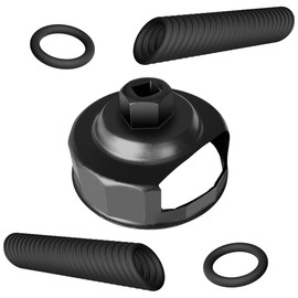Shonee Oil Filter Wrench & 50PCS 11105 OiL Drain Plug O-Ring for harley, 76mm 14F Oil Filter Cap Removal Tool Socket for Davidson Motorcycle, Oil Change Kit