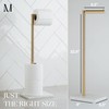MARMOLUX ACC Free Standing Gold Toilet Paper Holder Stand White