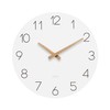 mooas Flatwood Wall Clock, Analog Wall Clock, Silent Non-Ticking 12