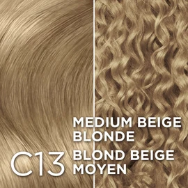 L'Oreal Paris Excellence Crème Permanent Hair Color, C13 Medium Beige Blonde, 100% Grey Coverage, Hair Dye, 1 EA (Packaging May Vary)