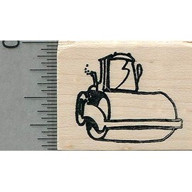 Steamroller Rubber Stamp, Construction Equipment Series