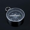 White Dial Iced Compass 45mm Aluminum Case Silver Portable Pocket