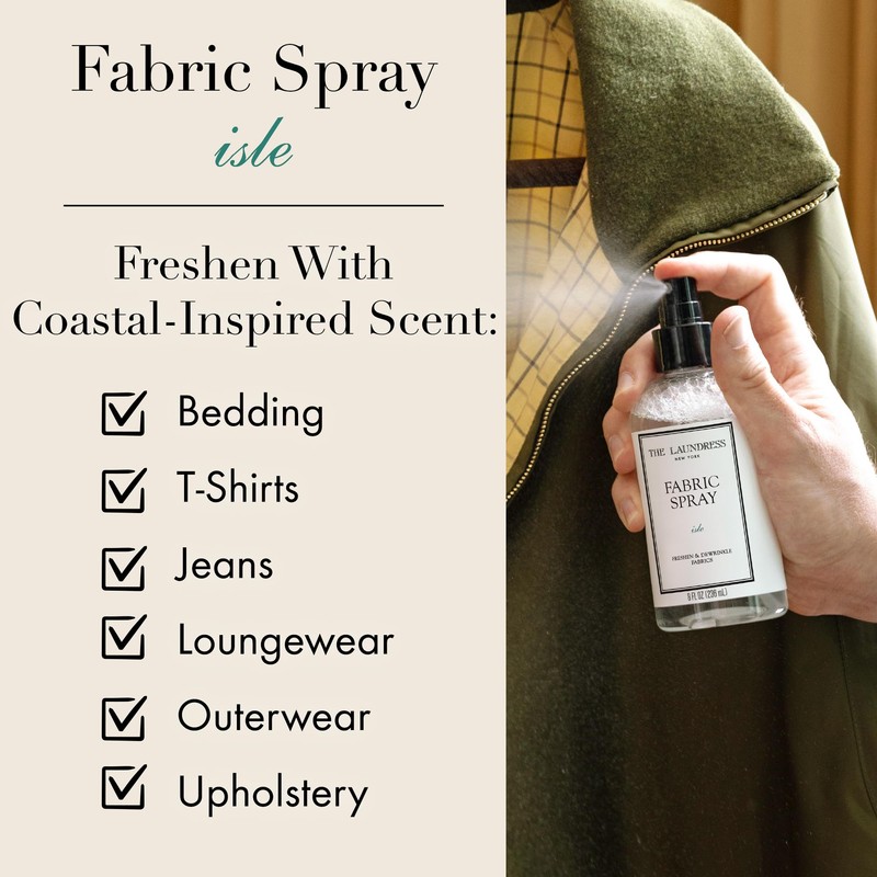 The Laundress Isle Fabric Spray, Wrinkle Release Spray, Upholstery and