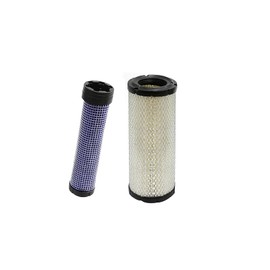 LCAPT P821575 & P822858 Inner & Outer Air Filter Kit Replacement for Donaldson G057513 G057514, Kawasaki 11013-7044 11013-7045, Kohler 25 083 01-S 25 083 04-S