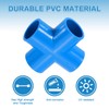 uxcell 1/2" PVC Fittings, 2 Pcs 4 Way Elbow Connector