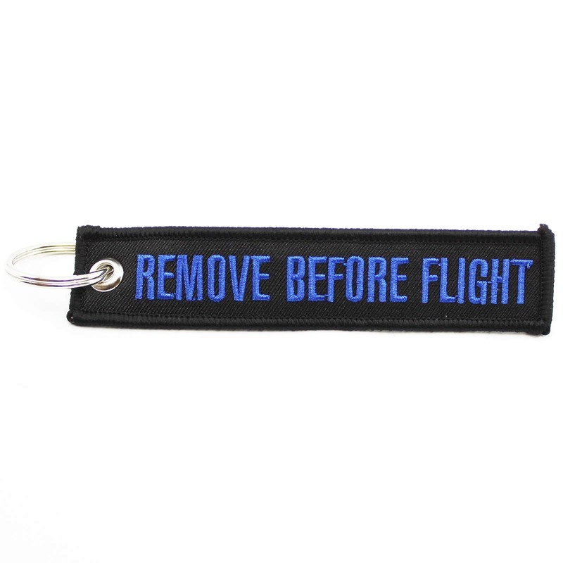 Rotary13B1 Remove Before Flight - Keychain - Black/Blue