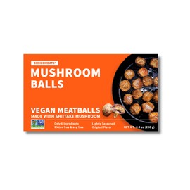 Vegan Shroomeats Mushroom Balls - High Protein Meat Substitute from Shiitake Mushrooms - Non-GMO, 8 Allergens-Free Plant Based Meatballs - Nutritious, and Delicious Vegan Meat - 8.8 Oz