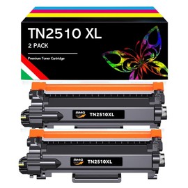 2 x TN2510XL 3000 Pages High Capacity Toner Compatible with Brother