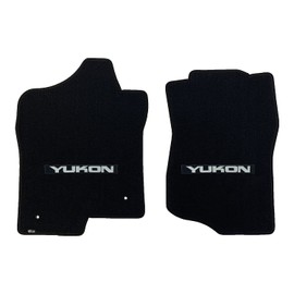 Lloyd Mats Custom-Fit Carpeted Floor Mats Premium Luxury Car Floor Liners for GMC Yukon 2007-2014 - Yukon Logo (Charcoal, 2PC - Fronts)