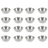 16Pcs Stainless Steel Sauce Dishes Round Seasoning Dishes Sushi Dipping