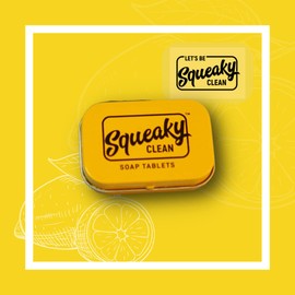 SqueakyClean Hand Made 30 Soap Tablets in Each Tin | Single Wash Hygiene Bar | Hand Care | Convenient | Travel & Pocket Friendly | Combo of 3 Fragrance (Lemon, Vanilla, Lavender)