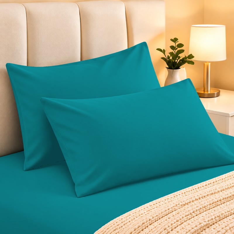 Matte Solid Color Pillowcase for Bedroom – Soft 100% Polyester