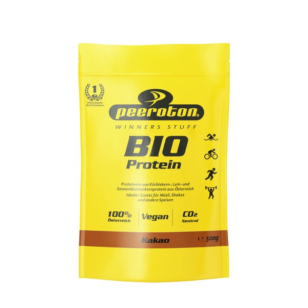 Peeroton BIO Protein Kakao - Veganes Proteinpulver aus gerösteten Kürbiskernen,
