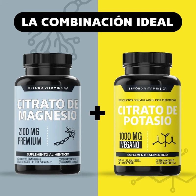 Beyond Vitamins Citrato De Magnesio 2100mg Con Acerola Y Vitamina