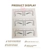 50pcs Disposable Tattoo Eyebrow Ruler Sticker with Brow Shape Eyebrow