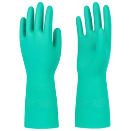 Eiito Work Gloves, Chemical Gloves, Chemical Protection Gloves, Protective Gloves, Chemicals, Acid Resistant (Green, XL)