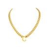 Richsteel Gold Initial Necklace for Men Letter C Chain for