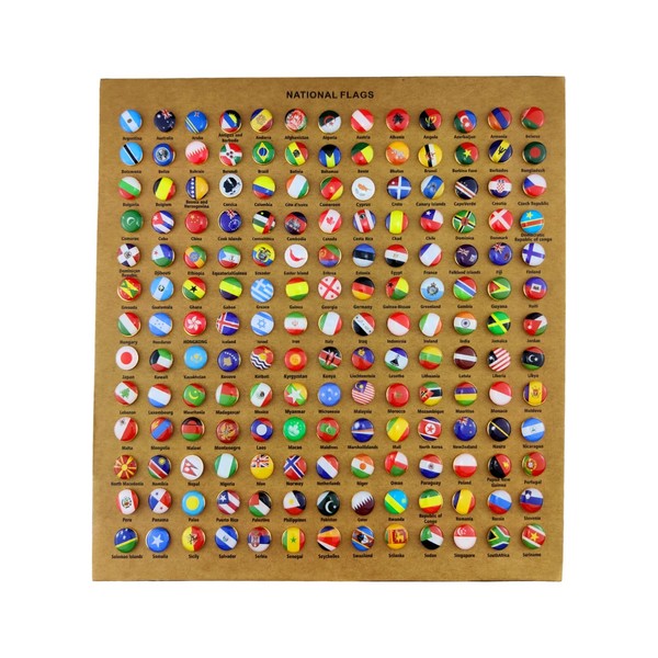 Push Pins for Cork Board, 291 pcs National Flag Decorative