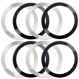 IOUALEY 8 Pack Universal Metal Rings Sticker Compatible with Magsafe Magnetic Wireless Charger 15 14 13 12 Pro Mini Max Galaxy,Ultra-Thin Car Charger Conversion Accessories (NO Magnet), 2 Colors