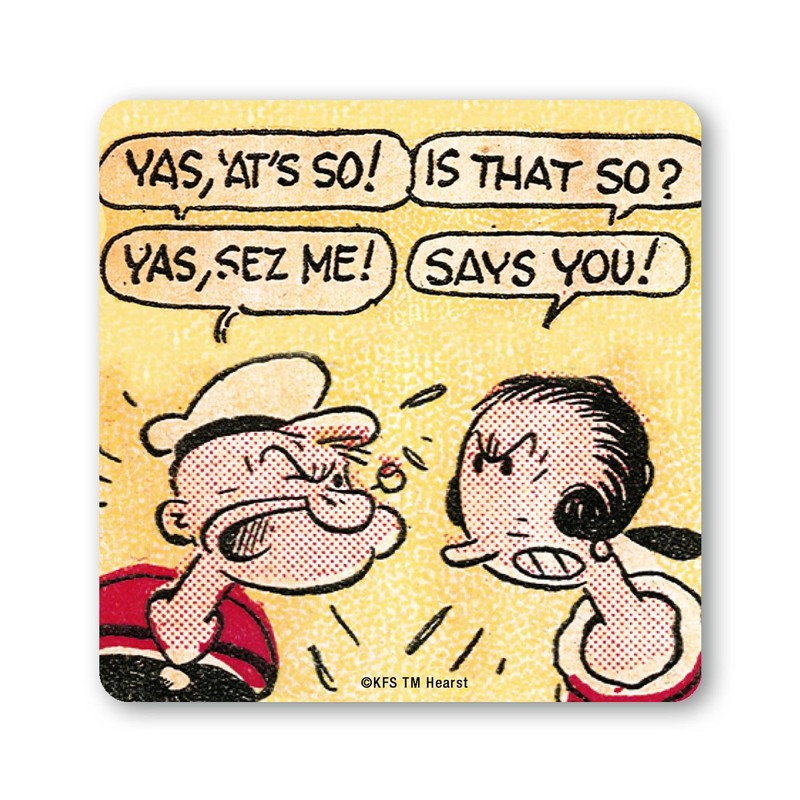 Logoshirt®️ Popeye der Seemann I Popeye & Olivia I Untersetzer