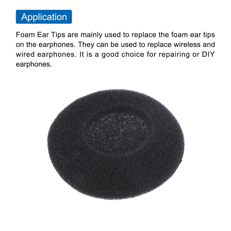 QUARKZMAN Replacement Foam Eartips Eartips Caps 3.5mm Earbud Eartips Black