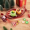 SHOWLOUE - Plato navideño, plato de cristal para dulces, platos