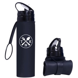 The Nomads Kitchens Foldable Water Bottle | Collapsible Travel Water Bottle Perfect For Travel, Festivals, Camping and other adventures | 600ml