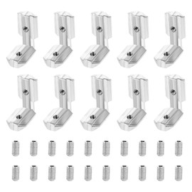T-Nut Inner Angle Pack of 10 Inner Angle Connector 4040 Groove 8 M6 T-Nut Inner Angle 90° L-Shape Inner Corner Connector Corner Connector with Screws External Angle
