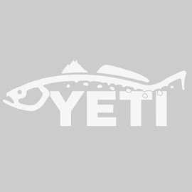 YETI Sportsman's Decal Trout White