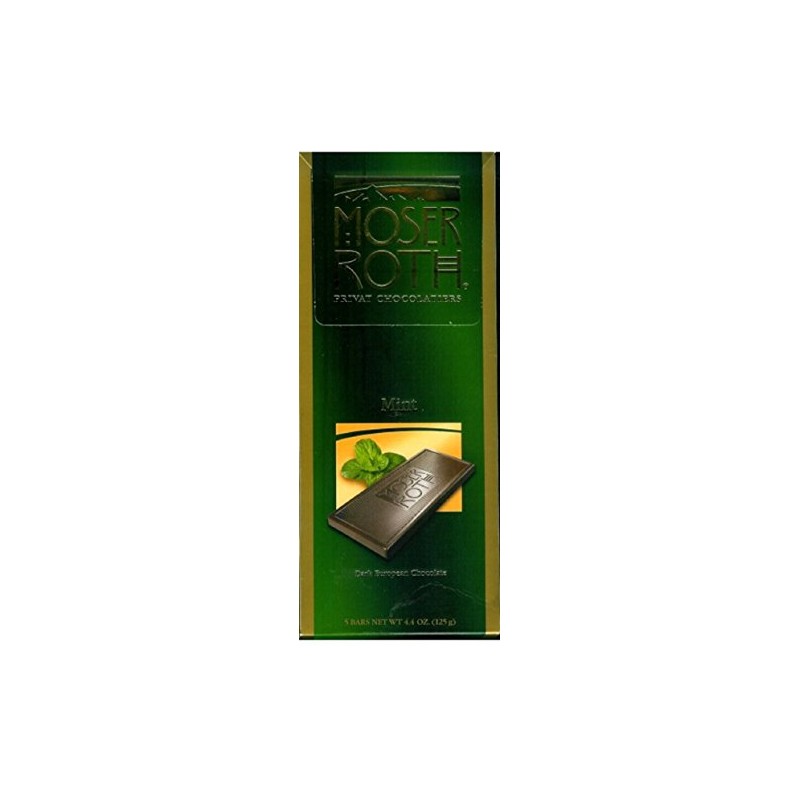 Moser Roth Privat Chocolatiers Mint Dark European Chocolate, 4.4 Ounce