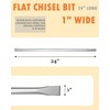 24" Extra Long SDS MAX Narrow Flat Chisel, Compatible with