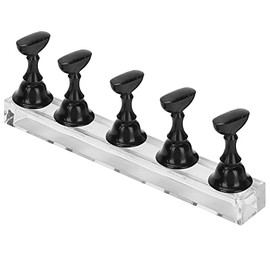 ZJchao Soporte de Exhibición de Arte de Uñas, Base Magnética para Práctica de Uñas, Soporte de Punta de Uña para Uñas, Juego de Manicura, Herramienta para Uñas Postizas, Manicura(negro)