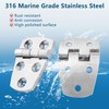 316 Stainless Steel Boat Hatch Hinges,1-1/2inchx 2-1/4inch (57 X 38
