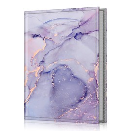 Fintie 10 x 15 cm Photo Album, Small Photo Albums for Inserting Wedding Birthday Anniversary with 26 Pages for 52 Photos, Holiday Photo Book, 4 x 6 Inch for Pages, Purple Marble