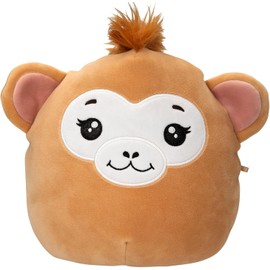 Depesche 13858 Ylvi Swoppies - Kuscheltier Affe in Braun, mit Leuchteffekt und runden Ohren, ca. 30 cm großes Plüschtier