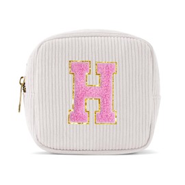 Pocmimut - Bolsa de maquillaje para mujeres y adolescentes, regalo de cumpleaños ideal para novia, profesora y madre, Mini-Blanco, Mini, Large
