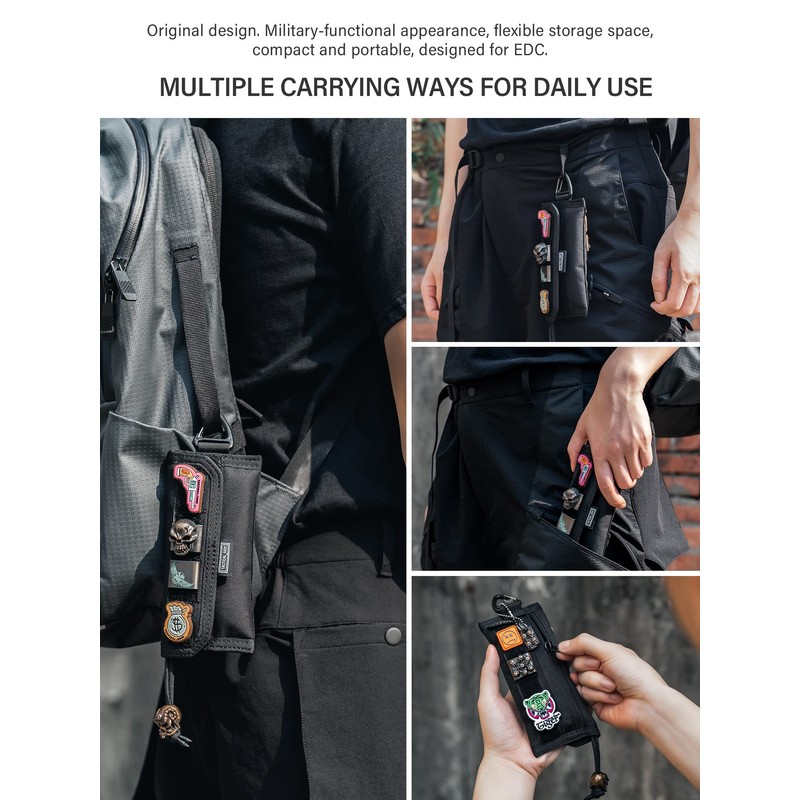 TACTICAL GEEK Storage A2 L Pouch Organizer, Nylon Handheld Wallet,