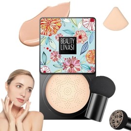 EdmEr Crema De Belleza, Crema De Belleza Linasi Clear Cover, Crema Cc Con Cojín De Aire, Corrector Hidratante, Maquillaje De Larga Duración, A-Natural