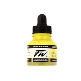 Daler Rowney FW Artists Acrylic Ink 29.5 ML Pot - Lemon Yellow