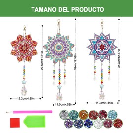 Kit de pintura de diamantes LURI, manualidades para niñas.Kit de arte para niñas de 7 a 12 años.Manualidades para niños reversibles,campanas de viento de dibujos con diamantes