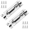 JelKen 2 Pack Door Lock Bolts 4"(100mm), 304 Stainless Steel